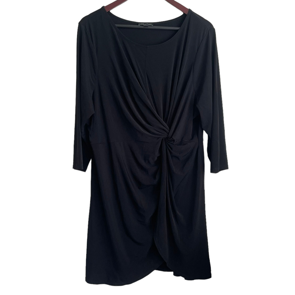 Lane Bryant Women's Dress Plus Surplice Neck 3/4 Sleeve Knotted Wrap Waist 18/20